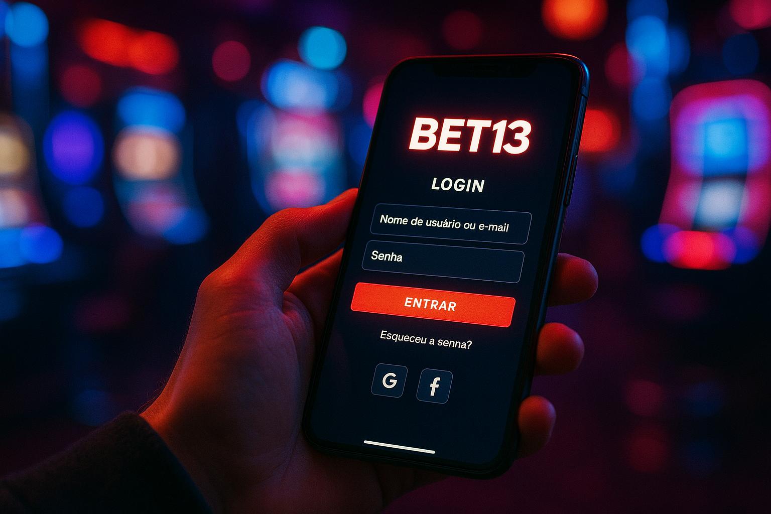 Criar uma nova Conta no plataforma BET13
